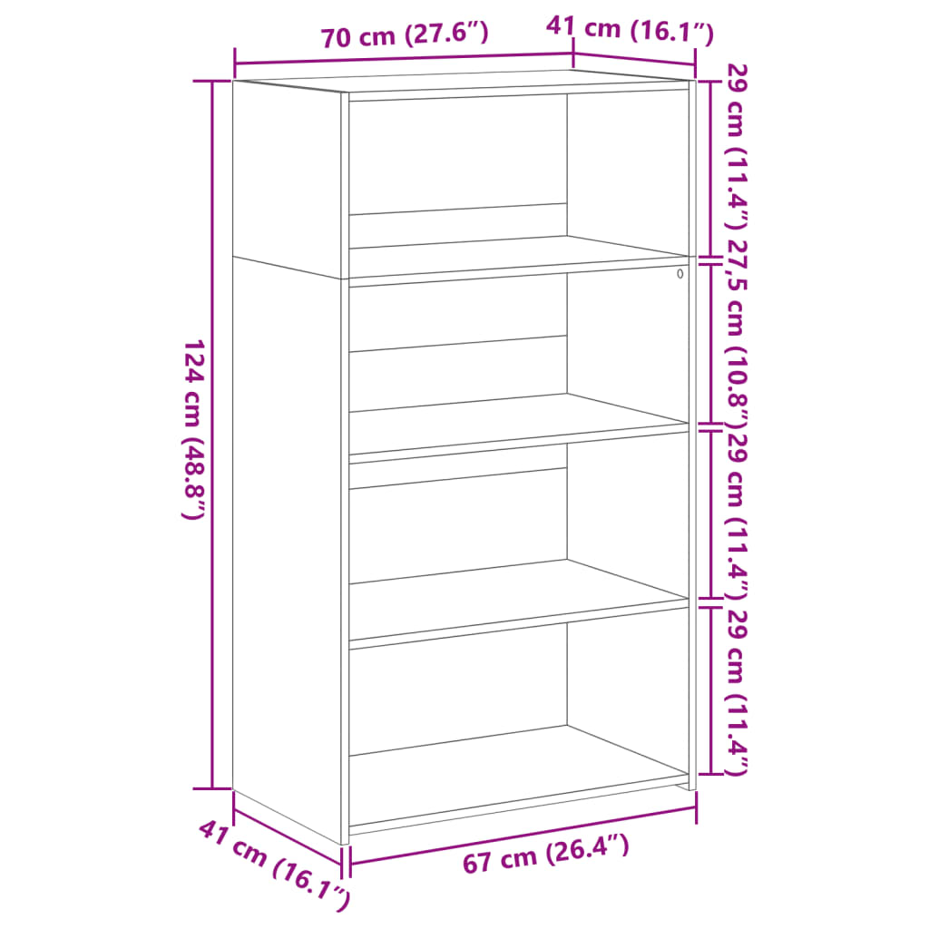 Buffet haut noir 70x41x124 cm bois d'ingénierie - XIOS