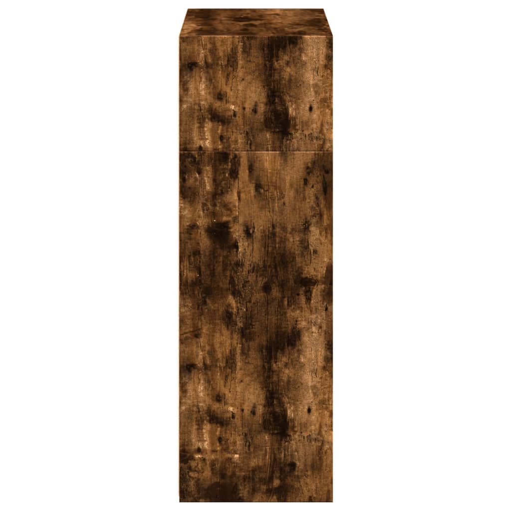 Buffet haut chêne fumé 70x41x124 cm bois d'ingénierie - XIOS