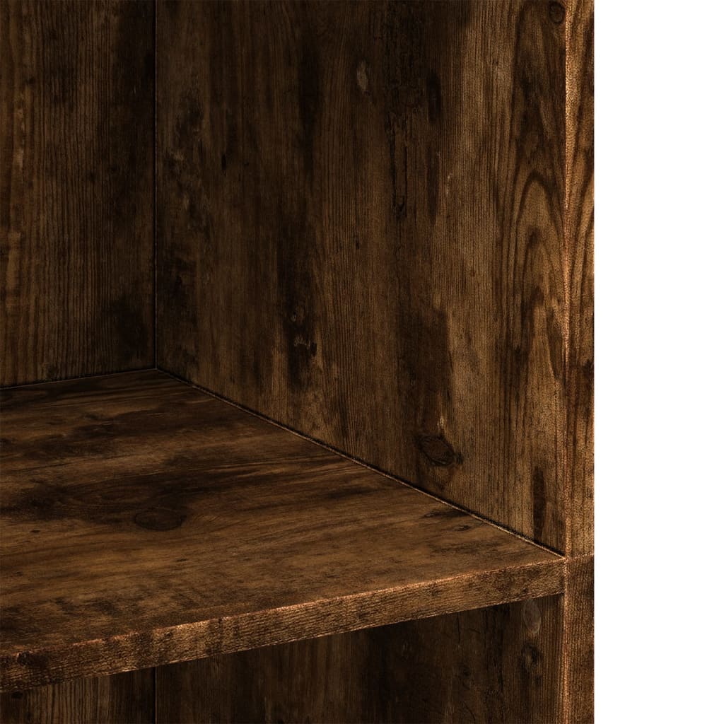 Buffet haut chêne fumé 70x41x124 cm bois d'ingénierie - XIOS