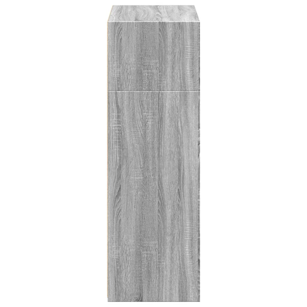 Buffet haut sonoma gris 70x41x124 cm bois d'ingénierie - XIOS