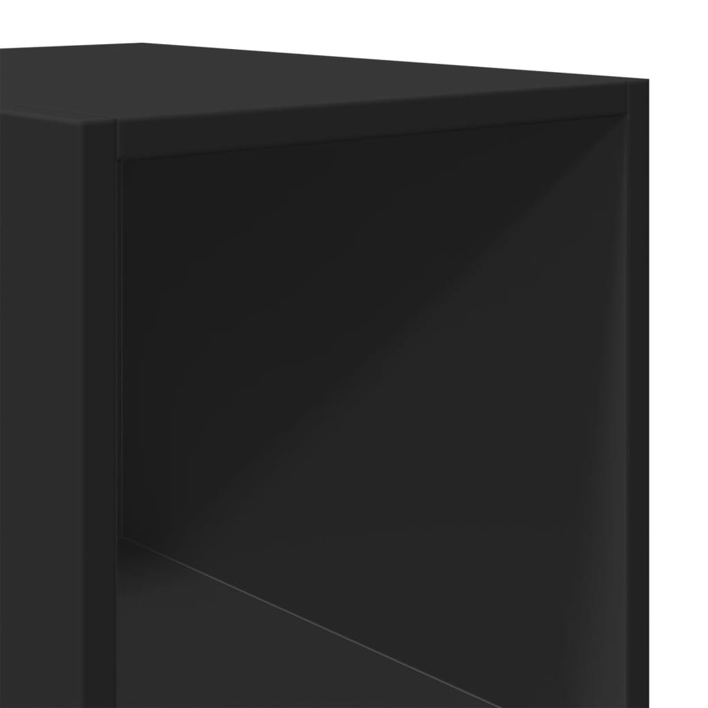 Buffet haut noir 30x41x185 cm bois d'ingénierie - XIOS