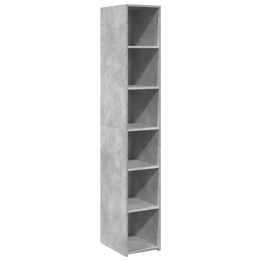 Buffet haut gris béton 30x41x185 cm bois d'ingénierie - XIOS