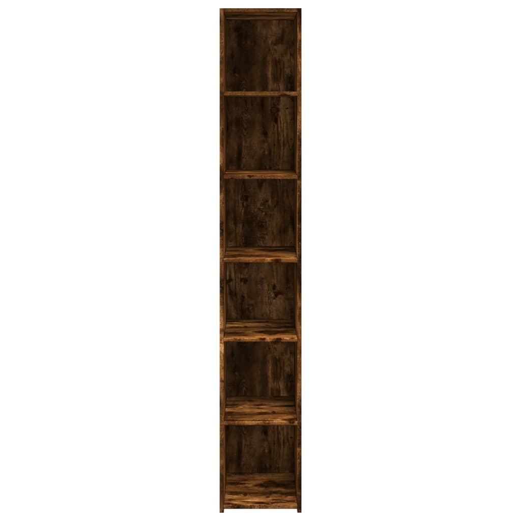 Buffet haut chêne fumé 30x41x185 cm bois d'ingénierie - XIOS