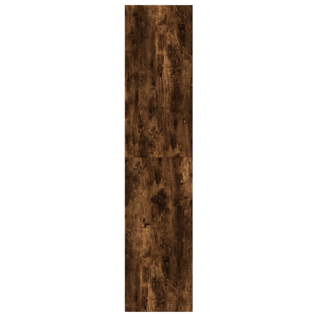 Buffet haut chêne fumé 30x41x185 cm bois d'ingénierie - XIOS