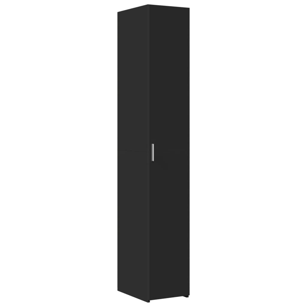 Armoire de rangement mince noir 30x42,5x225cm bois d'ingénierie - XIOS