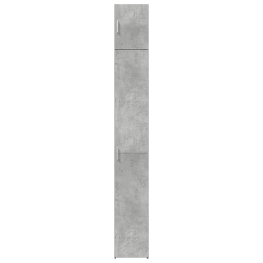 Armoire de rangement mince gris béton 30x42,5x225 cm - XIOS
