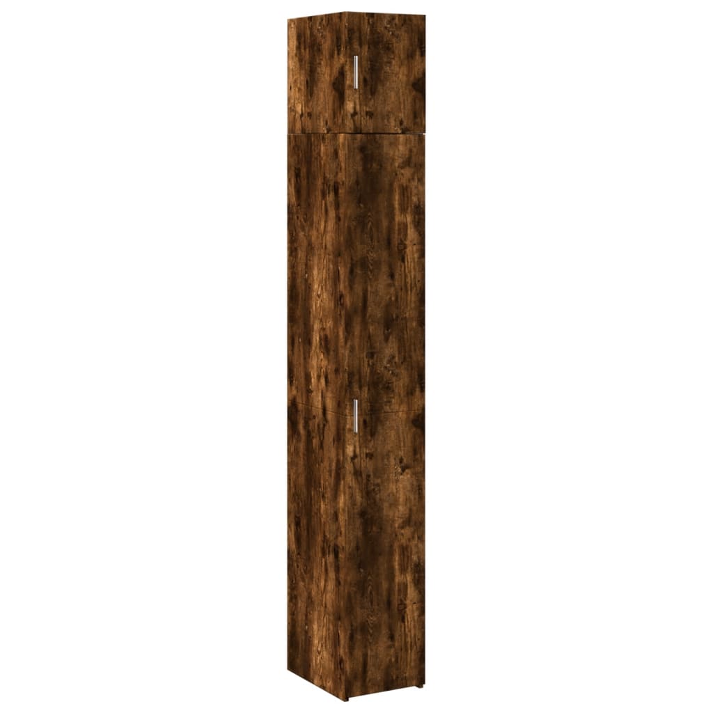 Armoire de rangement mince chêne fumé 30x42,5x225 cm - XIOS