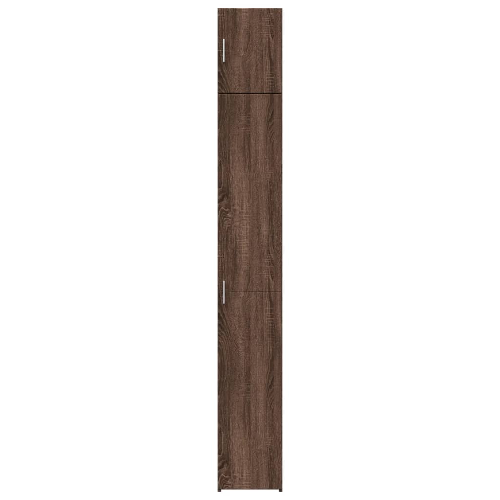 Armoire de rangement mince chêne marron 30x42,5x225 cm - XIOS