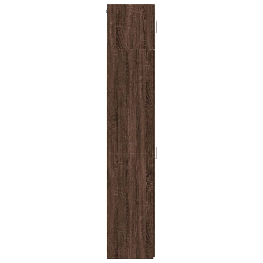 Armoire de rangement mince chêne marron 30x42,5x225 cm - XIOS