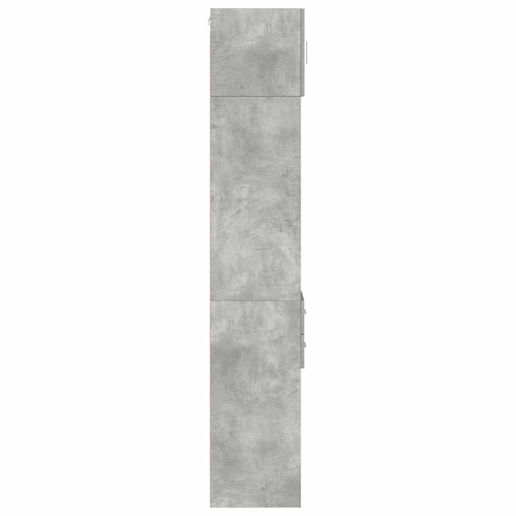 Armoire de rangement mince gris béton 30x42,5x225 cm - XIOS
