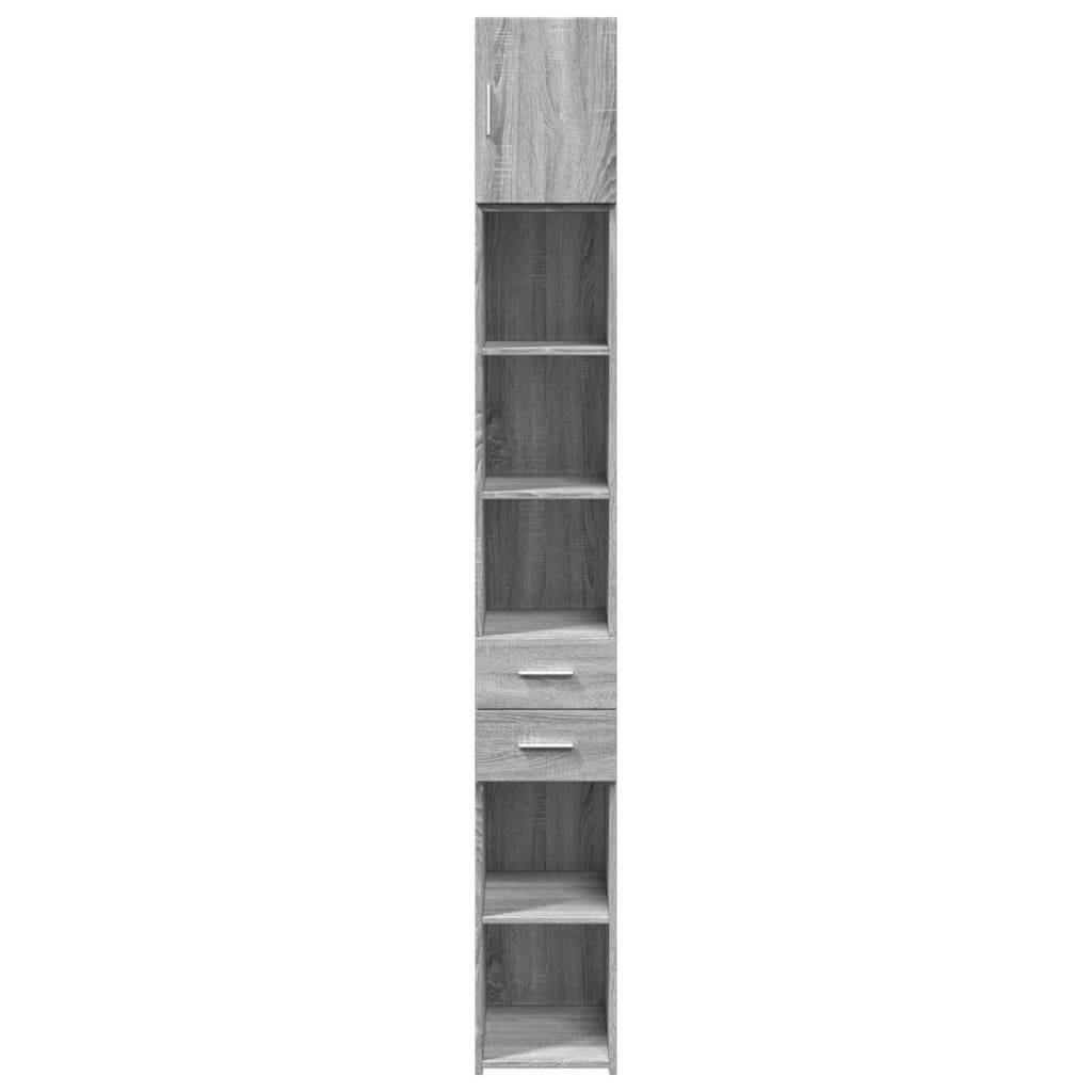 Armoire de rangement mince sonoma gris 30x42,5x225 cm - XIOS