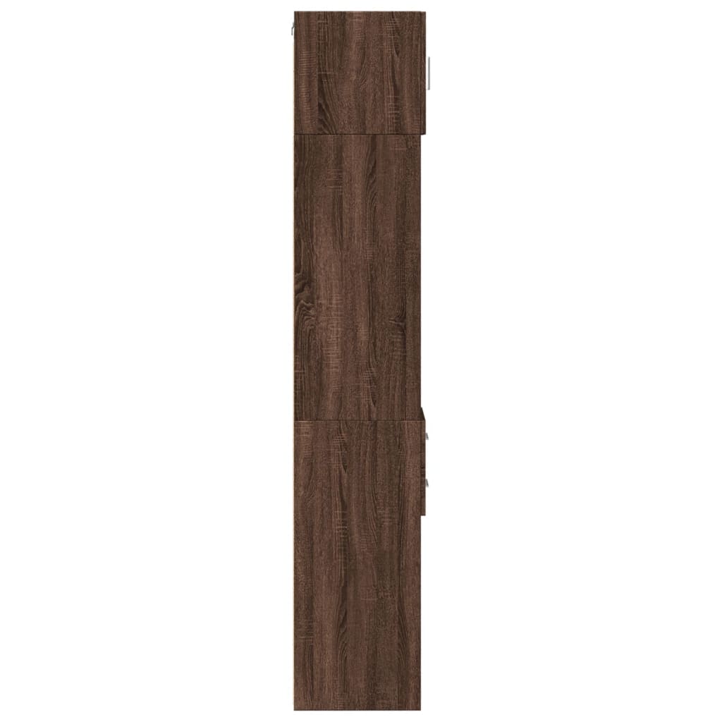 Armoire de rangement mince chêne marron 30x42,5x225 cm - XIOS