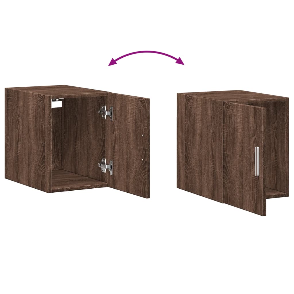 Armoire de rangement mince chêne marron 30x42,5x225 cm - XIOS
