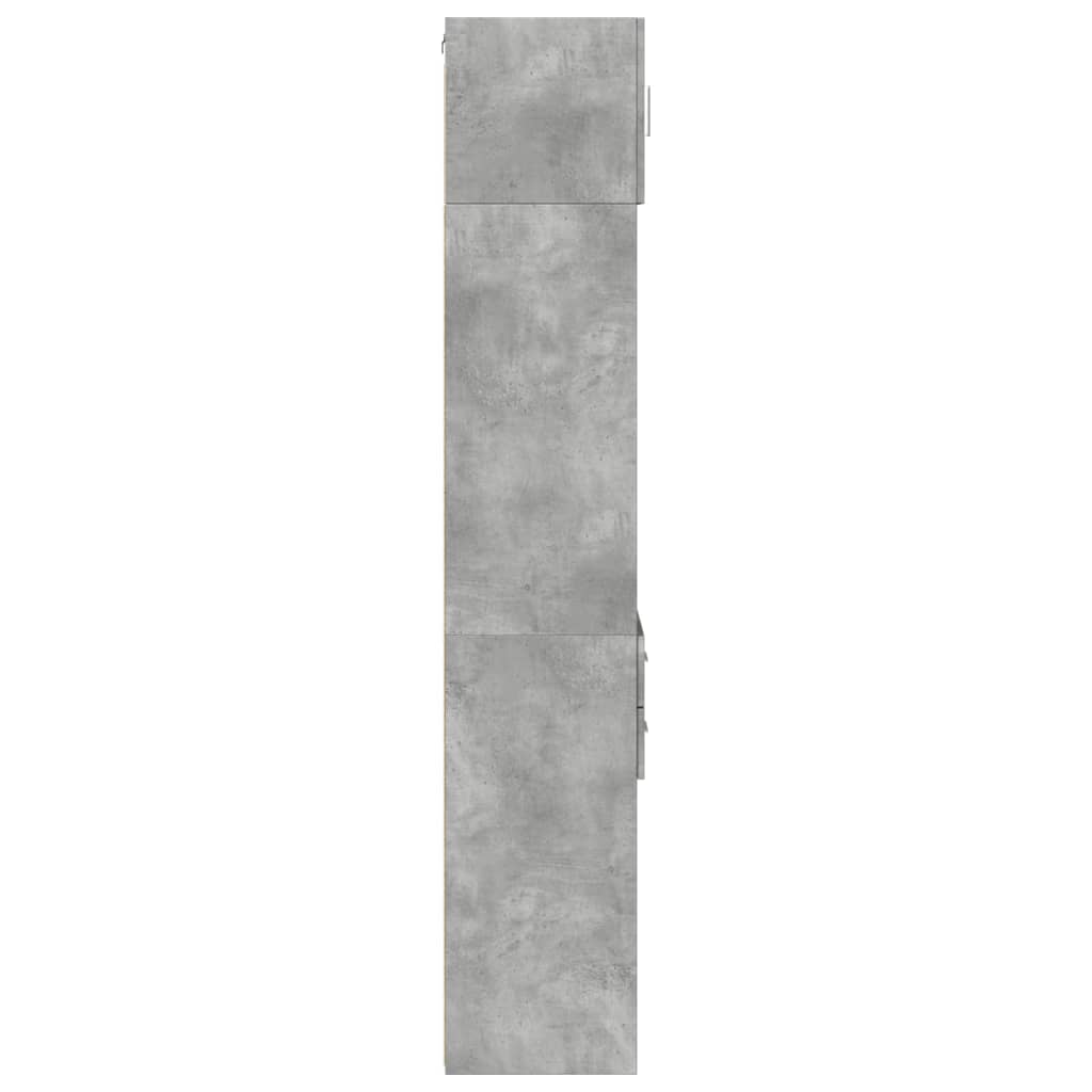 Armoire de rangement mince gris béton 40x42,5x225 cm - XIOS