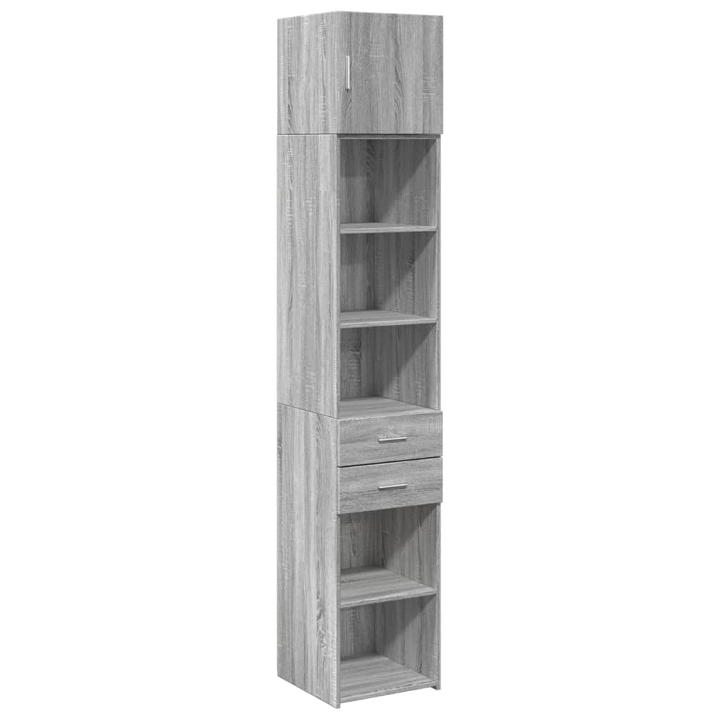 Armoire de rangement mince sonoma gris 40x42,5x225 cm - XIOS