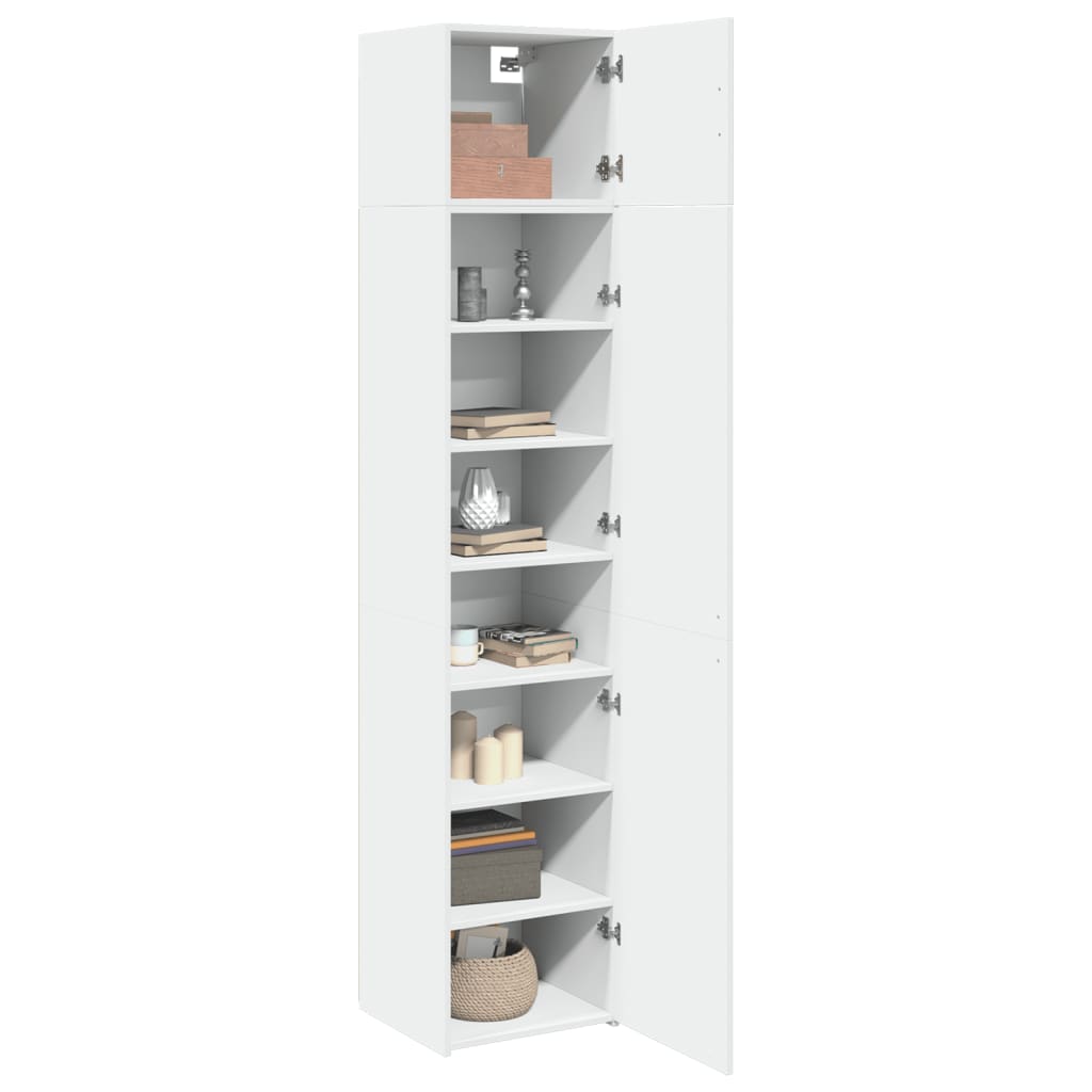 Armoire de rangement mince blanc 45x42,5x225 cm - XIOS