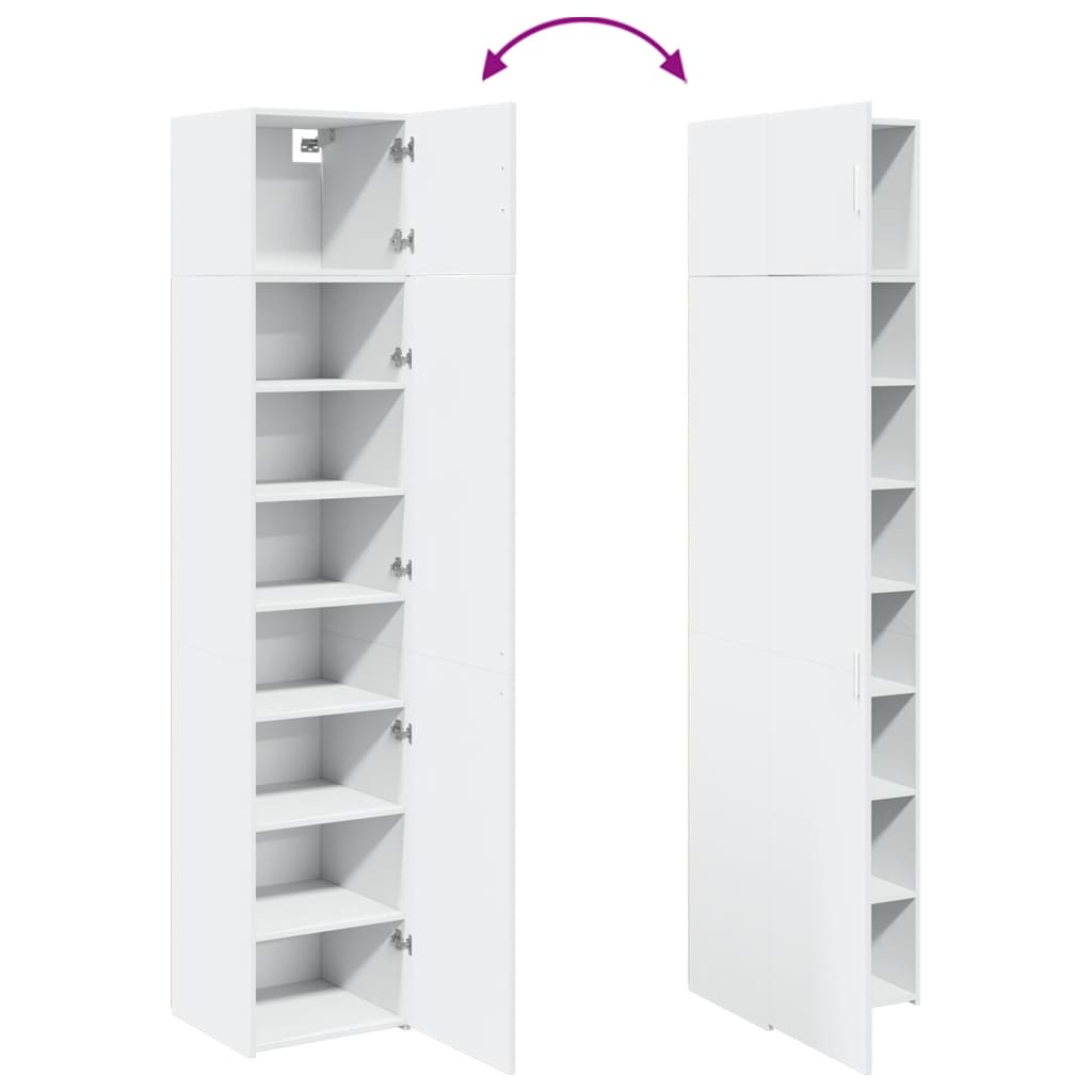 Armoire de rangement mince blanc 45x42,5x225 cm - XIOS