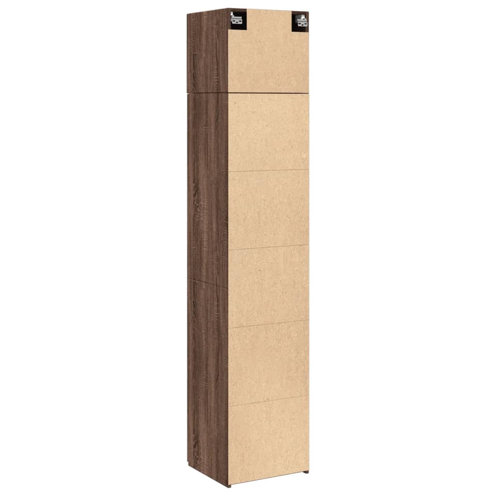 Armoire de rangement mince chêne marron 45x42,5x225 cm - XIOS