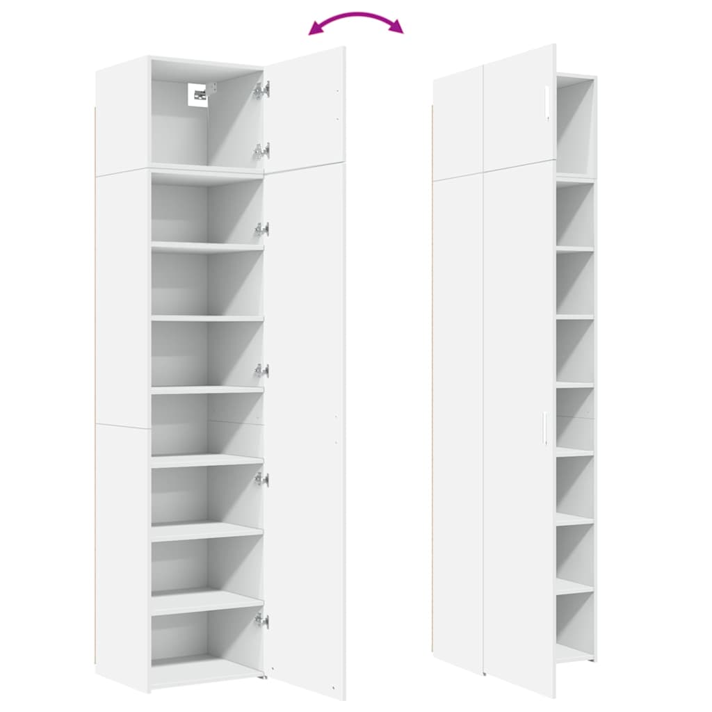 Armoire de rangement mince blanc 50x42,5x225 cm - XIOS