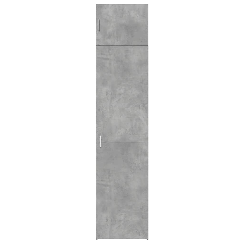 Armoire de rangement mince gris béton 50x42,5x225 cm - XIOS