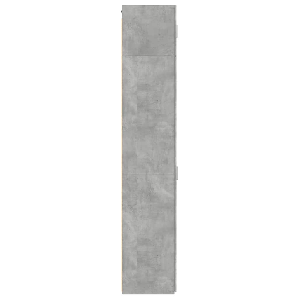 Armoire de rangement mince gris béton 50x42,5x225 cm - XIOS