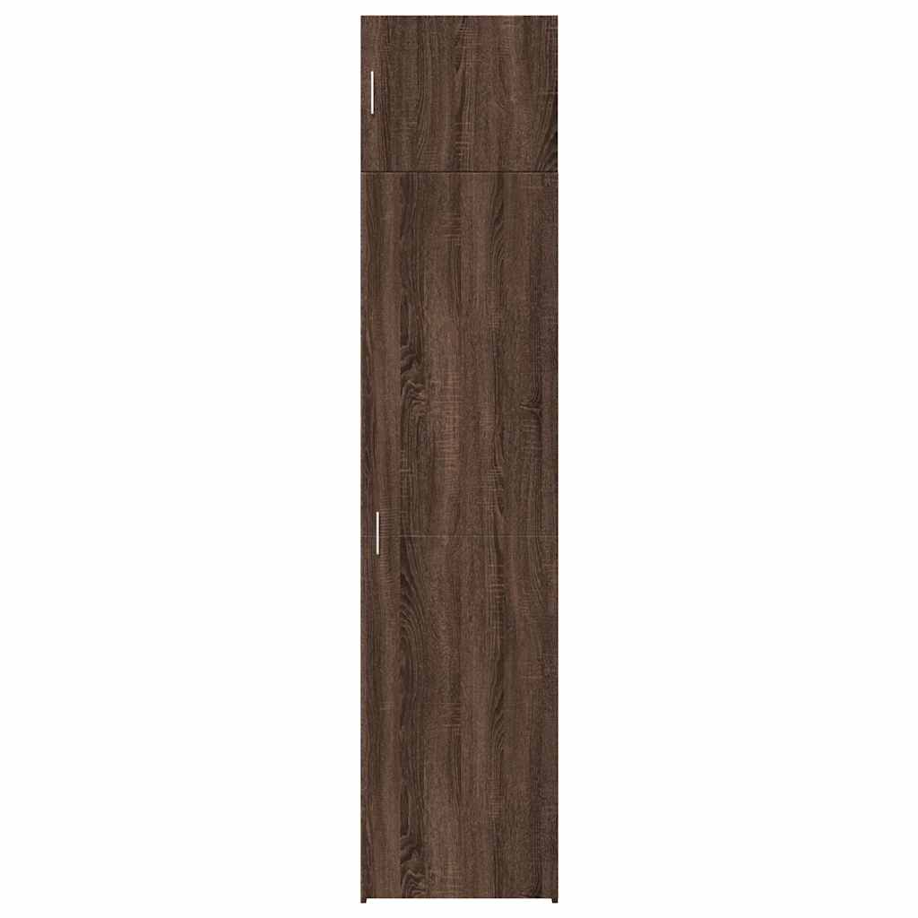Armoire de rangement mince chêne marron 50x42,5x225 cm