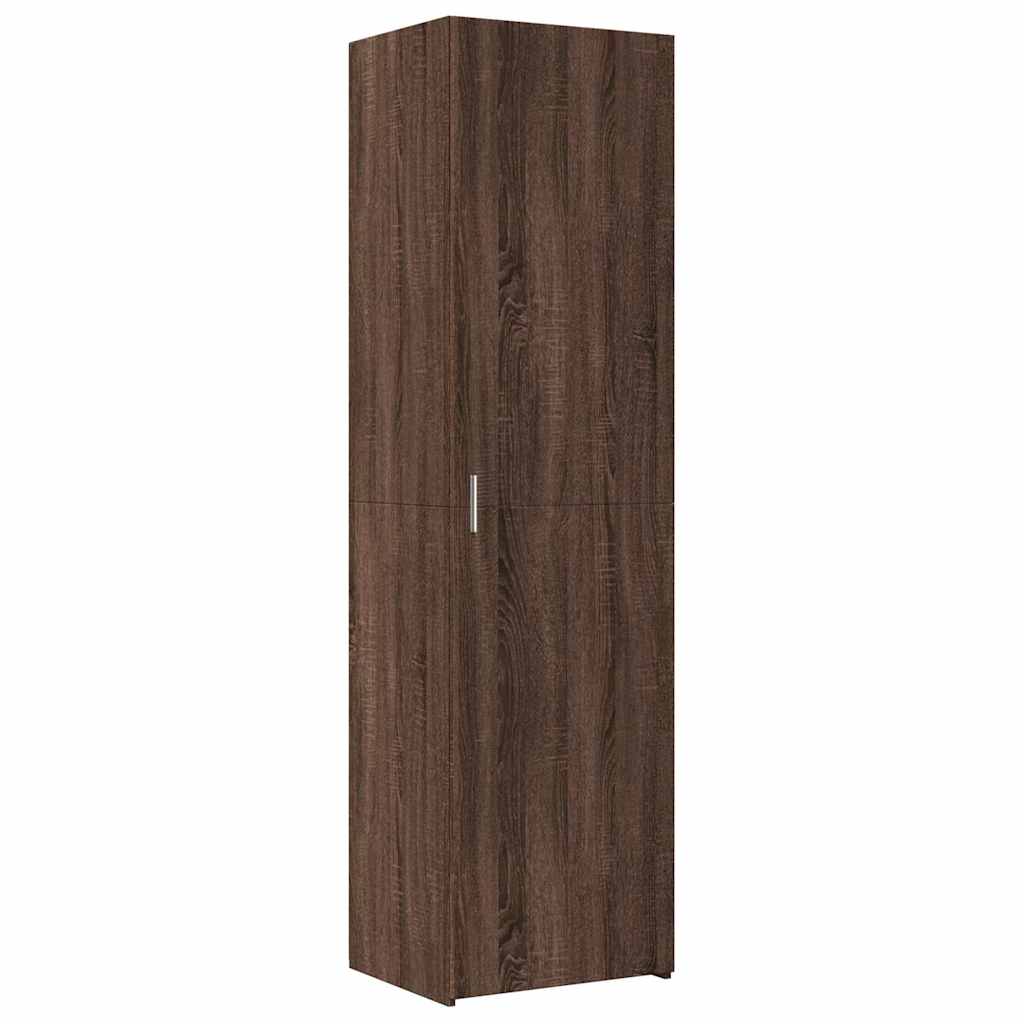 Armoire de rangement mince chêne marron 50x42,5x225 cm