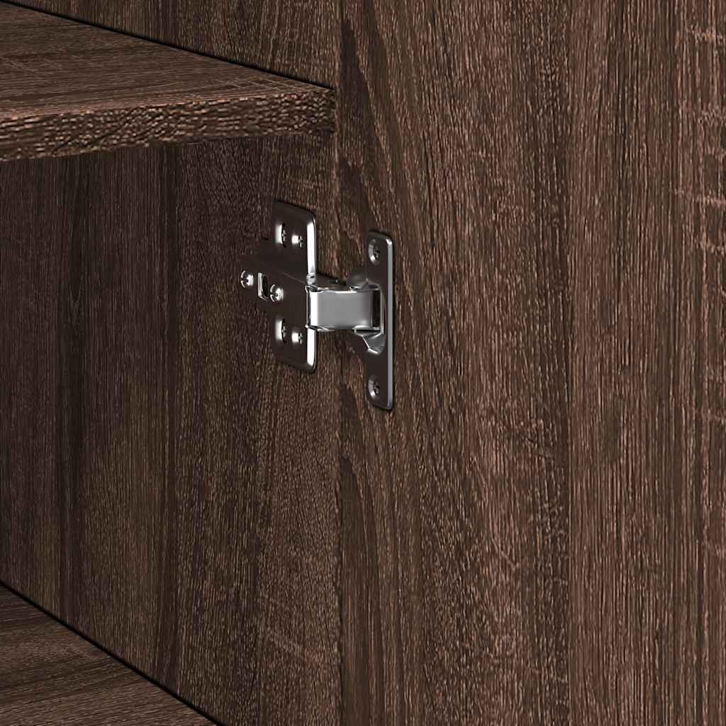 Armoire de rangement mince chêne marron 50x42,5x225 cm