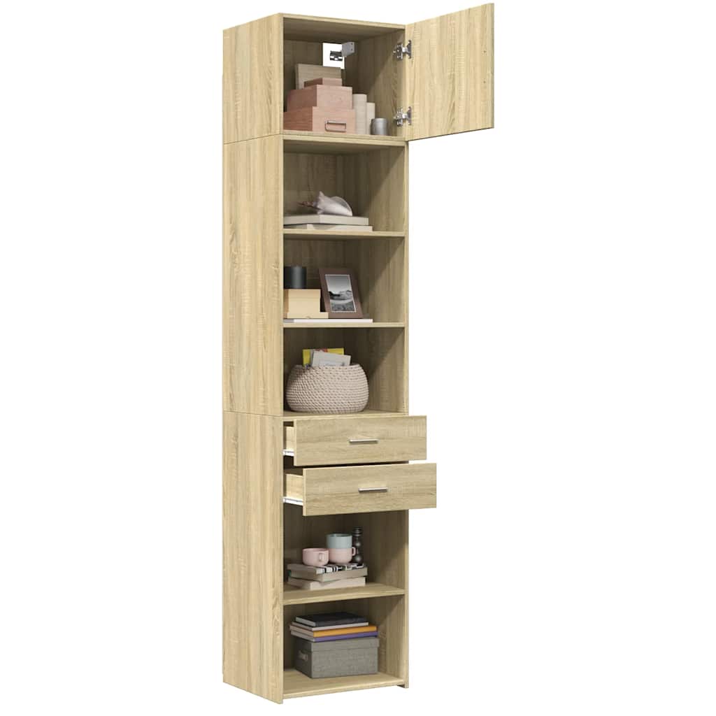 Armoire de rangement mince chêne sonoma 50x42,5x225 cm - XIOS
