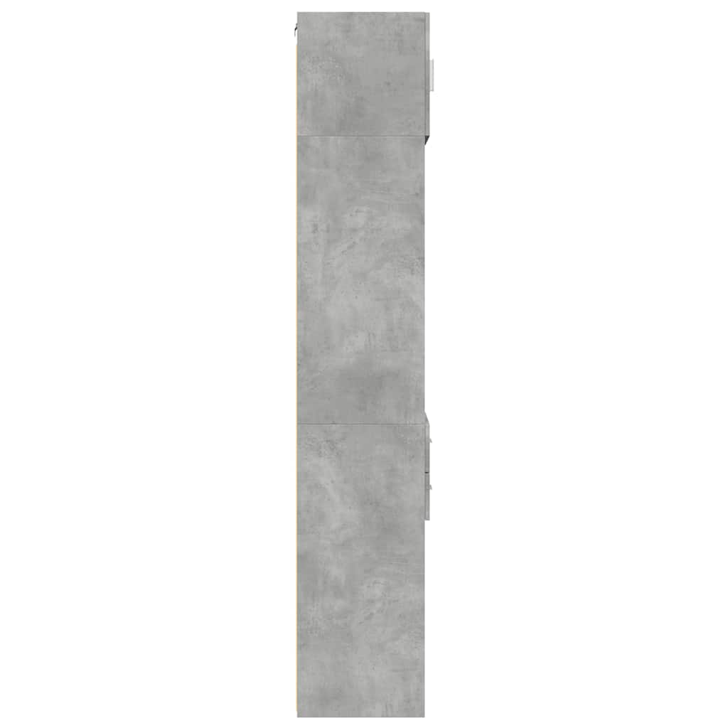 Armoire de rangement mince gris béton 50x42,5x225 cm - XIOS