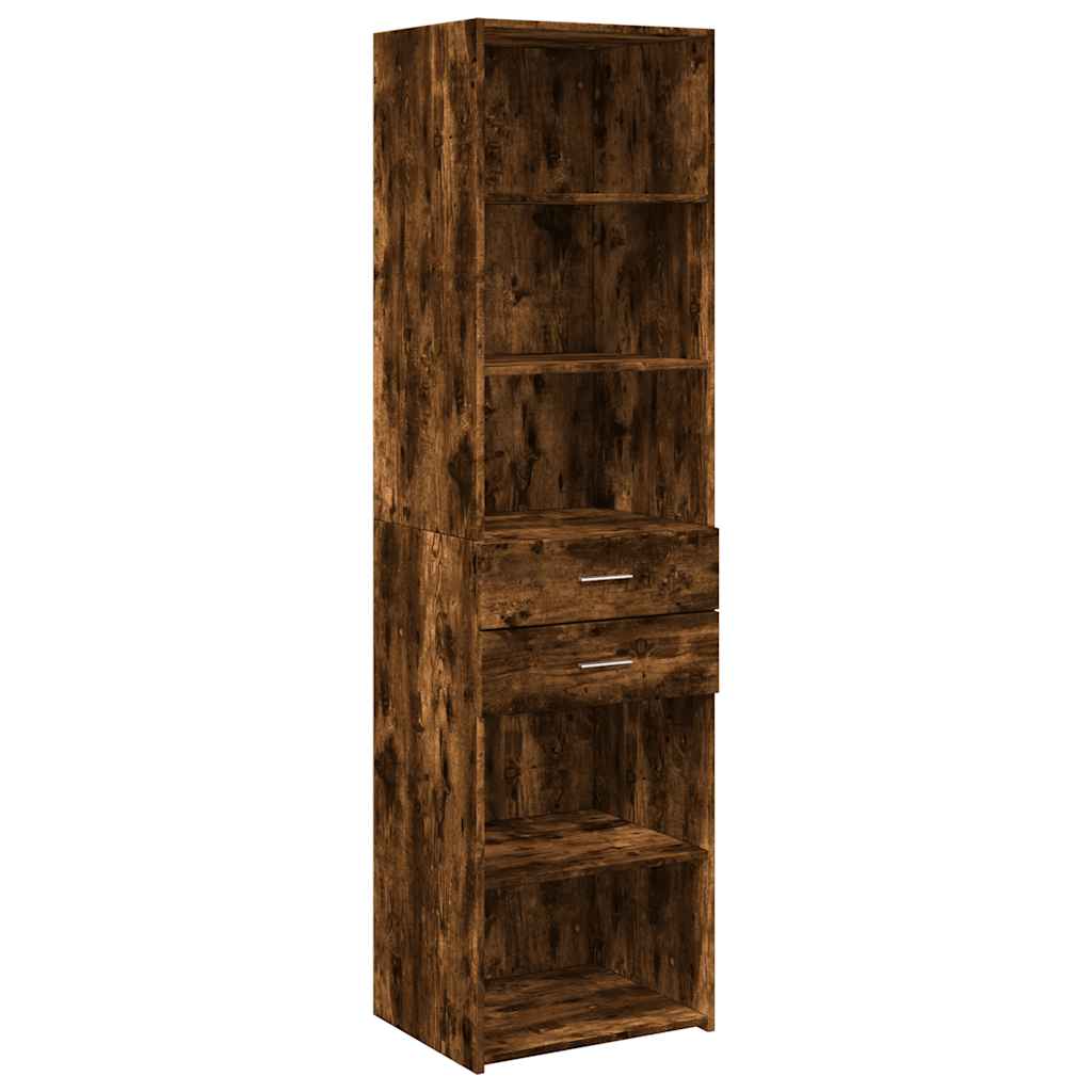 Armoire de rangement mince chêne fumé 50x42,5x225 cm - XIOS