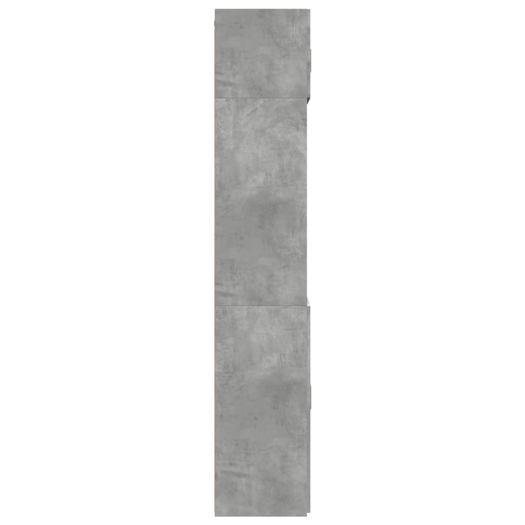 Armoire de rangement gris béton 70x42,5x225cm bois d'ingénierie - XIOS