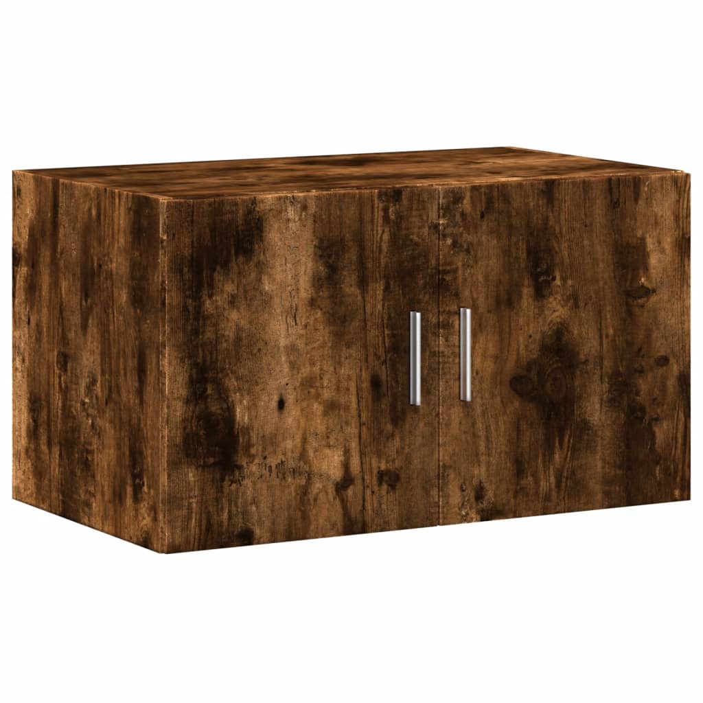 Armoire de rangement chêne fumé 70x42,5x225cm bois d'ingénierie - XIOS