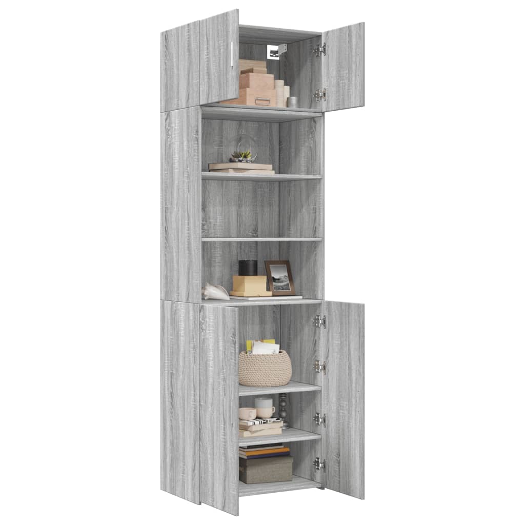 Armoire de rangement sonoma gris 70x42,5x225 cm - XIOS