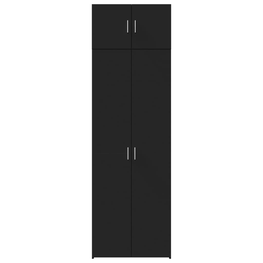 Armoire de rangement noir 70x42,5x225 cm bois d'ingénierie - XIOS