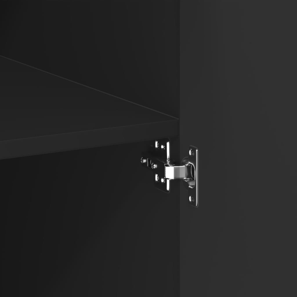 Armoire de rangement noir 70x42,5x225 cm bois d'ingénierie - XIOS