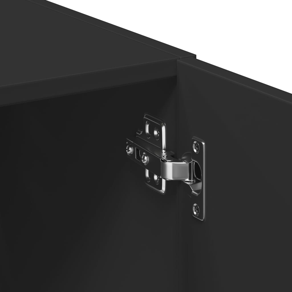 Armoire de rangement noir 70x42,5x225 cm bois d'ingénierie - XIOS