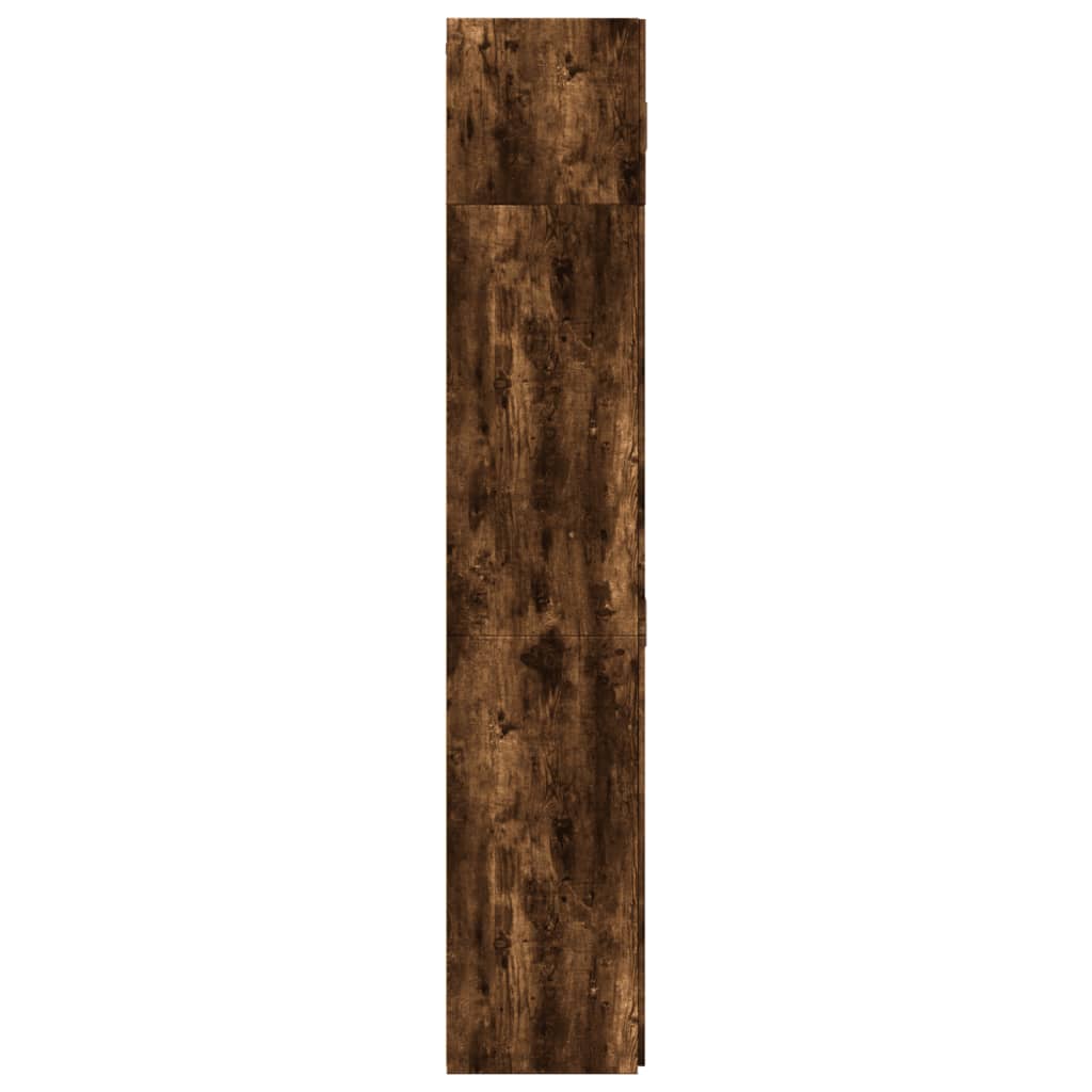 Armoire de rangement chêne fumé 70x42,5x225cm bois d'ingénierie - XIOS