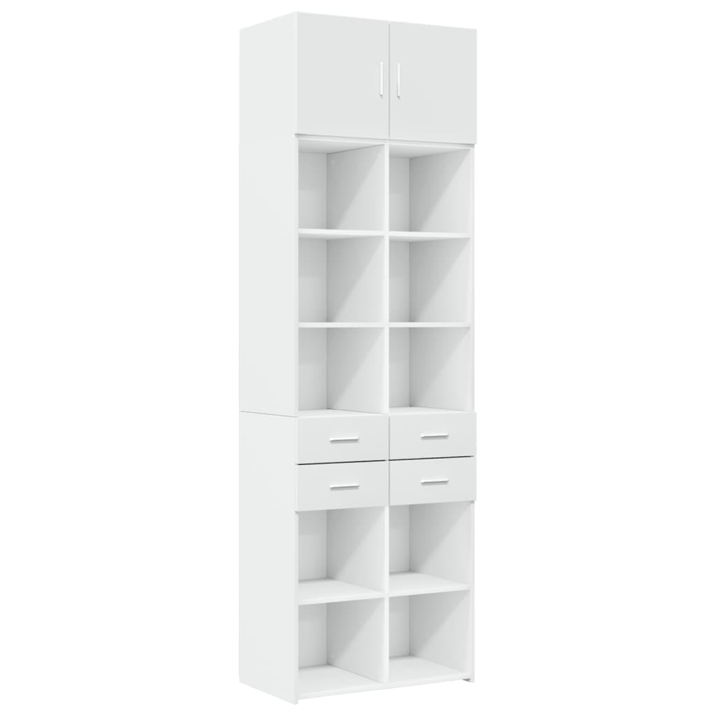 Armoire de rangement blanc 70x42,5x225 cm bois d'ingénierie - XIOS