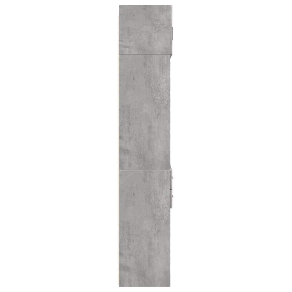 Armoire de rangement gris béton 70x42,5x225cm bois d'ingénierie - XIOS