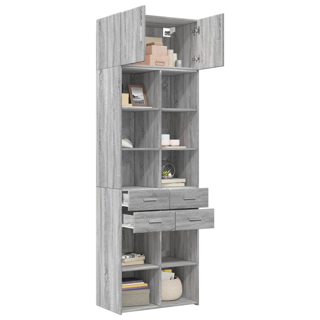 Armoire de rangement sonoma gris 70x42,5x225 cm - XIOS