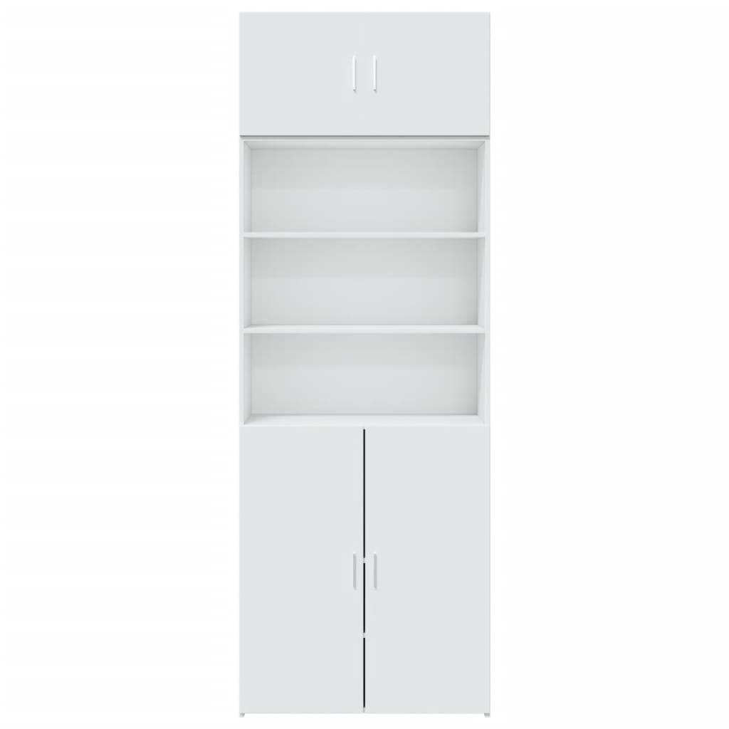 Armoire de rangement blanc 80x42,5x225 cm bois d'ingénierie - XIOS