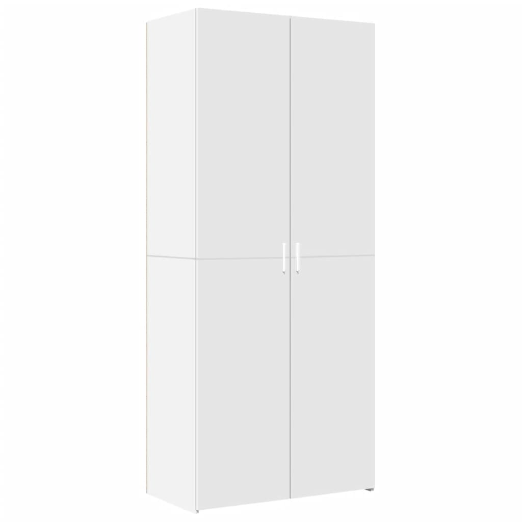 Armoire de rangement blanc 80x42,5x225 cm bois d'ingénierie - XIOS