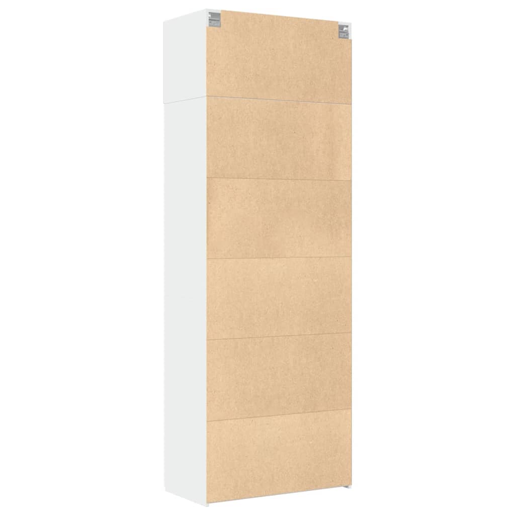 Armoire de rangement blanc 80x42,5x225 cm bois d'ingénierie - XIOS