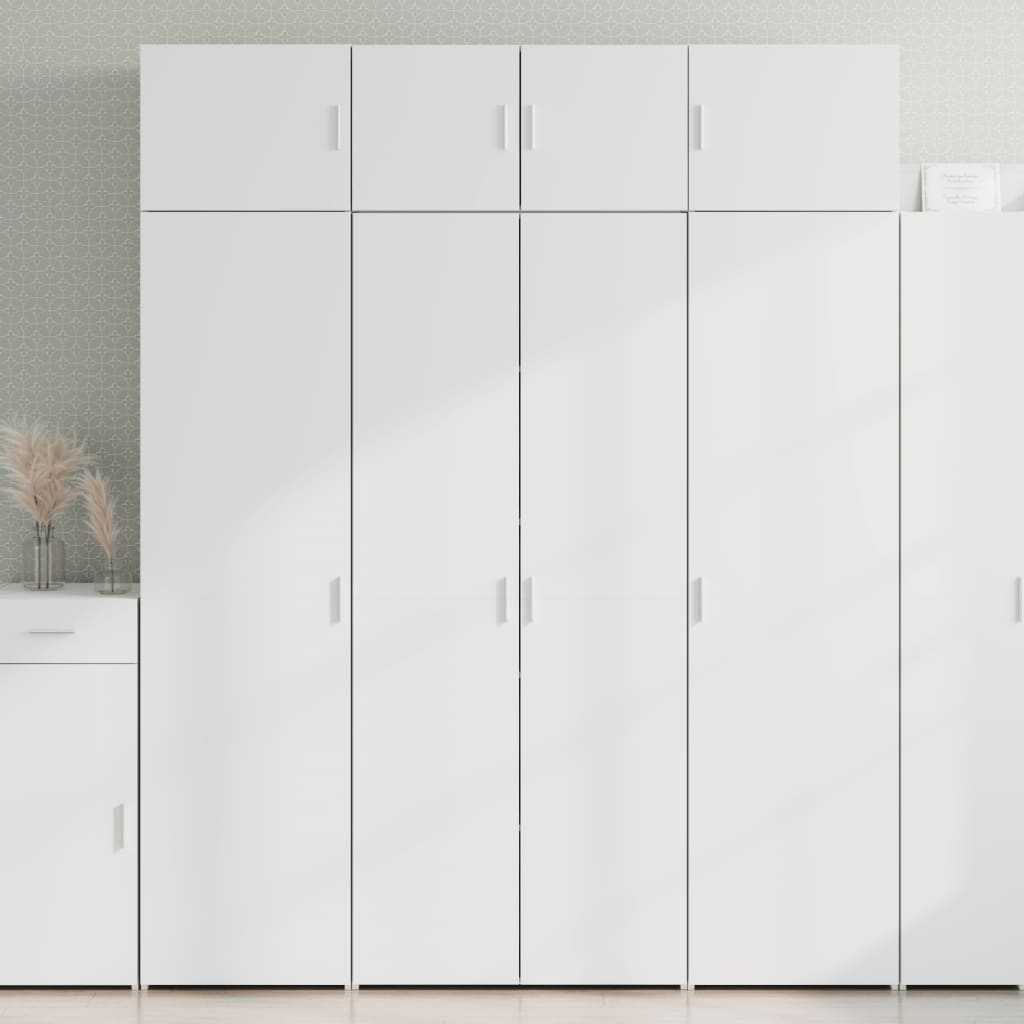 Armoire de rangement blanc 80x42,5x225 cm bois d'ingénierie - XIOS
