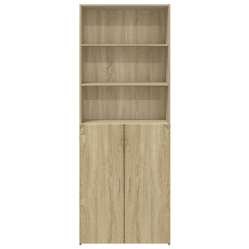 Buffet haut chêne sonoma 70x42,5x185 cm bois d'ingénierie - XIOS
