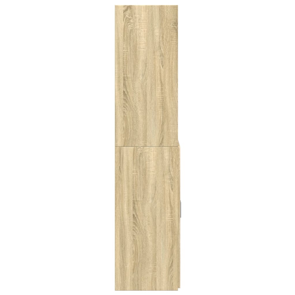 Buffet haut chêne sonoma 70x42,5x185 cm bois d'ingénierie - XIOS