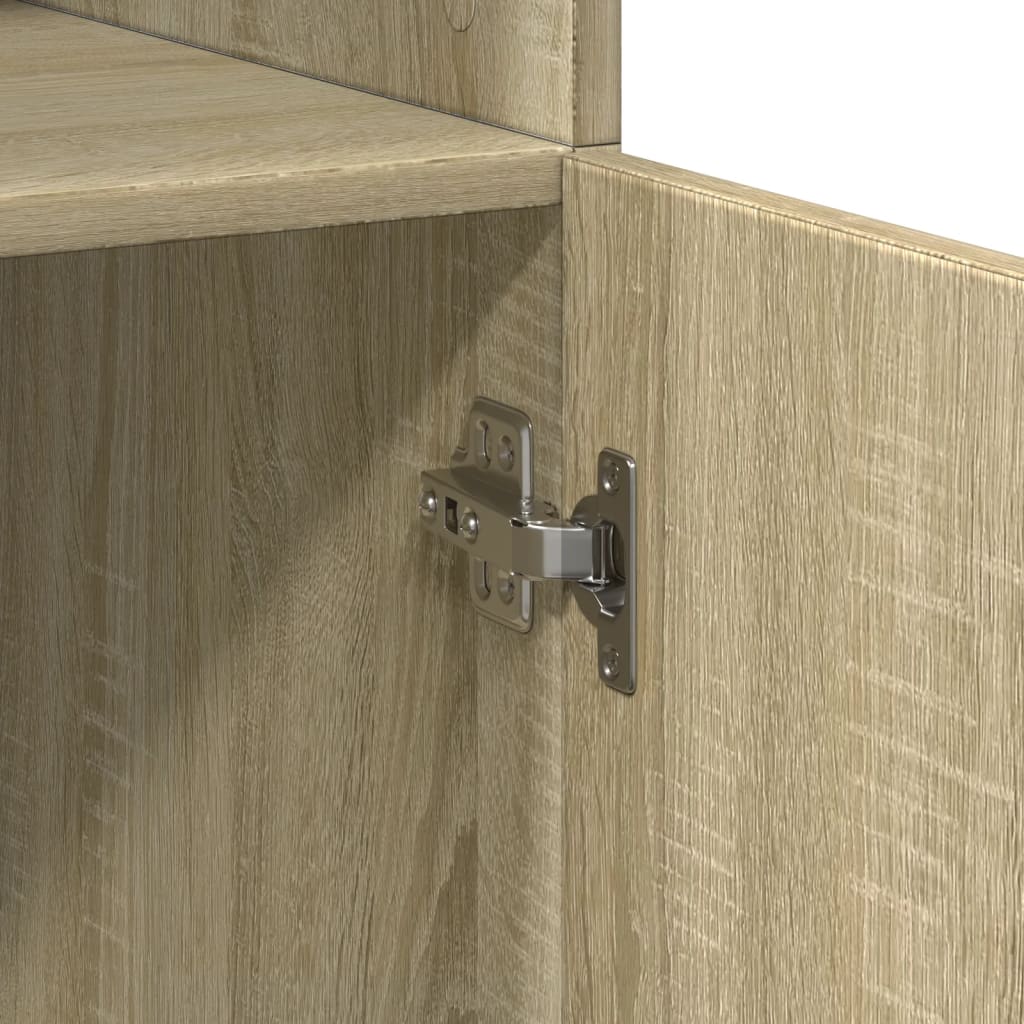 Buffet haut chêne sonoma 70x42,5x185 cm bois d'ingénierie - XIOS