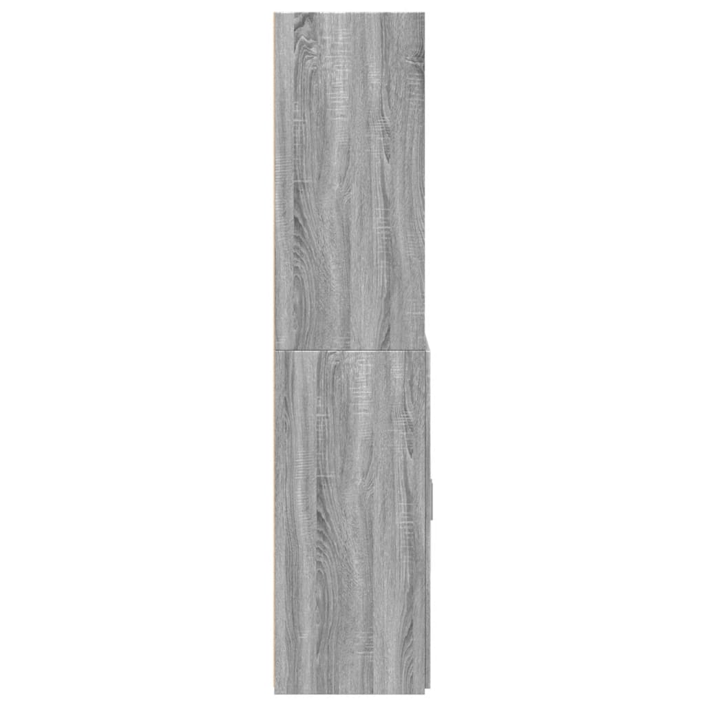 Buffet haut sonoma gris 70x42,5x185 cm bois d'ingénierie - XIOS