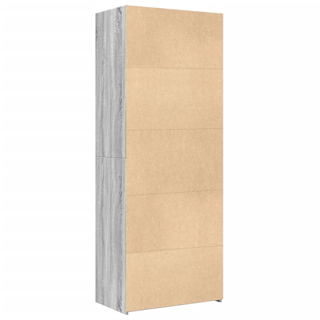 Buffet haut sonoma gris 70x42,5x185 cm bois d'ingénierie - XIOS